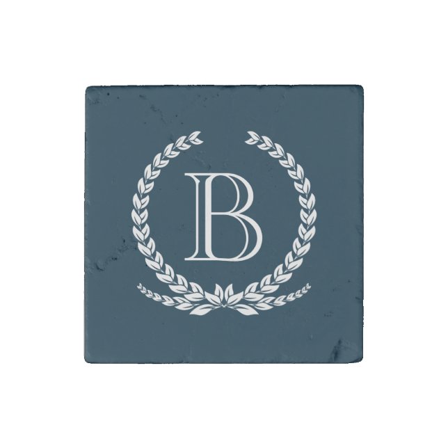 Monogram design stone magnet (Front)