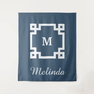 Monogram design tapestry