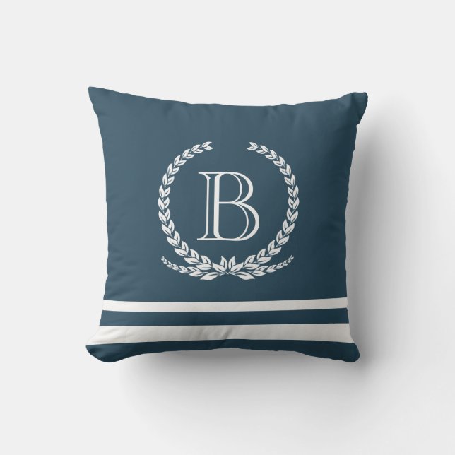 Monogram design throw pillow (Front)