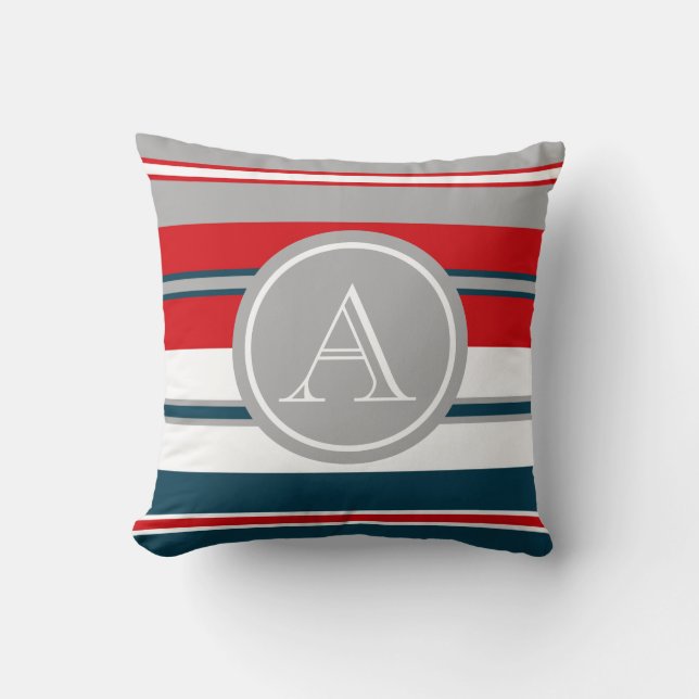 Monogram design throw pillow (Front)