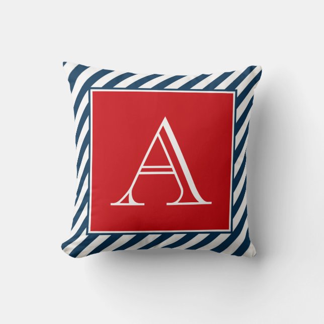 Monogram design throw pillow (Front)