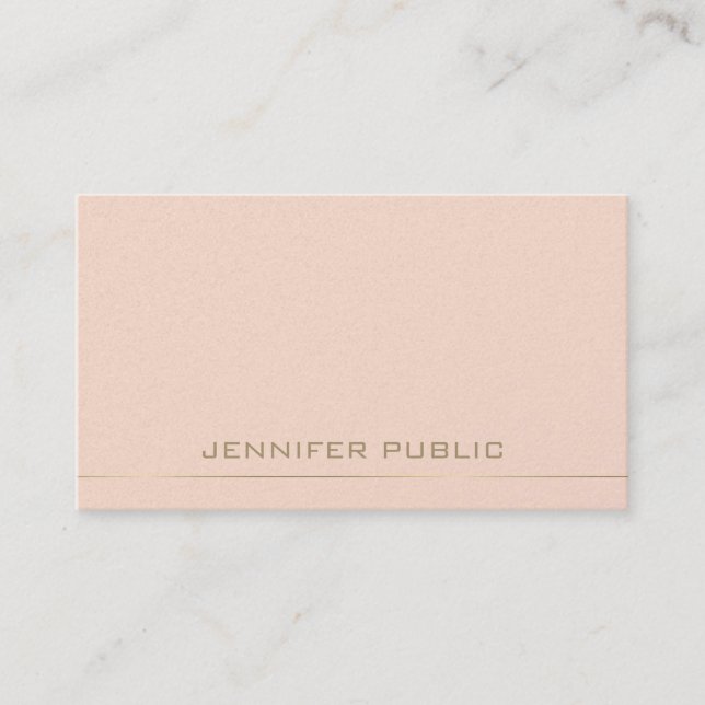 Monogram Design Trendy Glamorous Plain Luxury Business Card (Front)