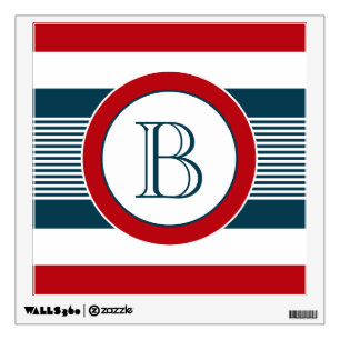 Monogram design wall decal