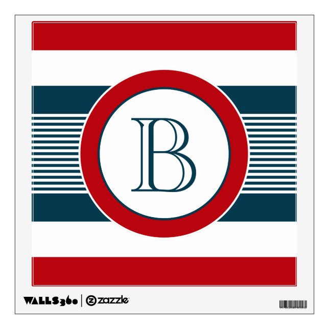 Monogram design wall decal (Front)