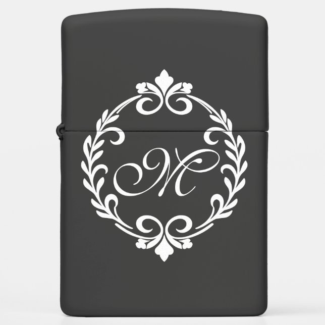 Monogram Design Zippo Lighter (Front)