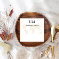 Monogram destination travel theme wedding