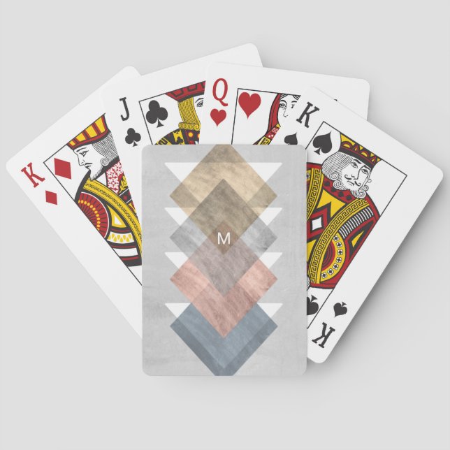 Monogram | Diamond Align I Poker Cards (Back)
