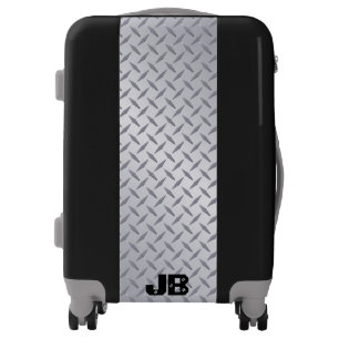 Monogram DiamondPlate Steel Design Luggage
