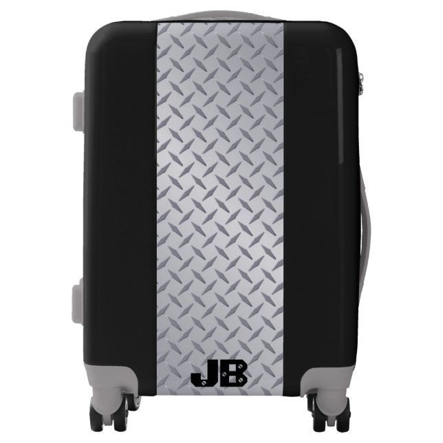 Monogram DiamondPlate Steel Design Luggage (Front)