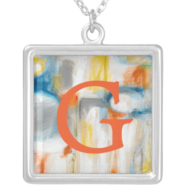 Monogram | Direction I Silver Plated Necklace (Front)