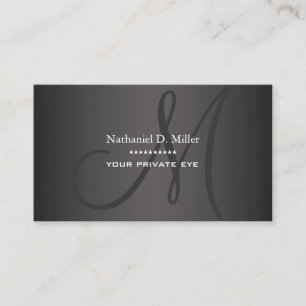 Monogram DIY Smoked Ash Business Card