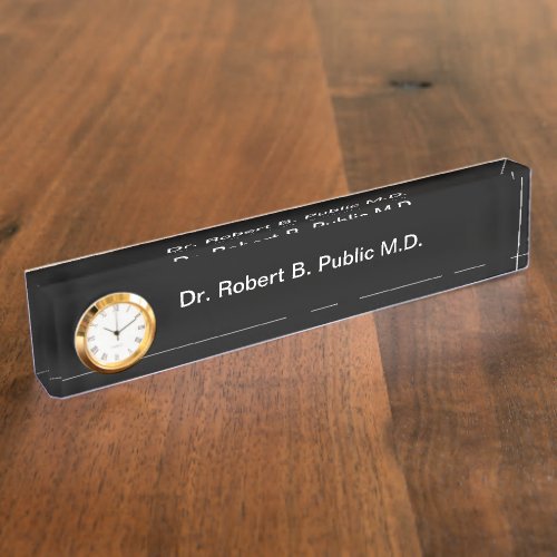 Monogram Doctor Desk Name Plate