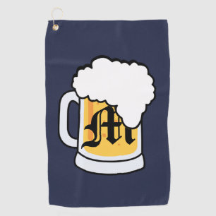 Monogram Draft Beer Mug Golf Towel