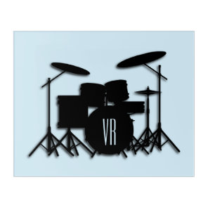 Monogram Drum Set Acrylic Print