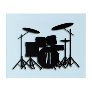 Monogram Drum Set Acrylic Print