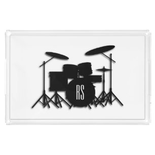 Monogram Drum Set Acrylic Tray