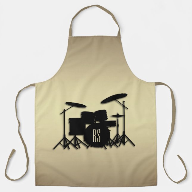 Monogram Drum Set Antique Gold Apron (Front)