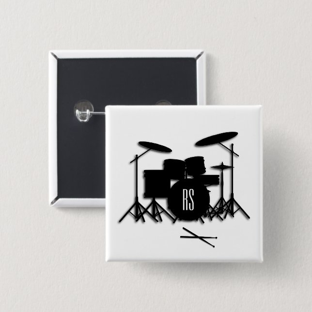 Monogram Drum Set Button (Front & Back)