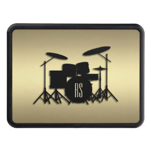 Monogram Drum Set Gold Hitch Cover