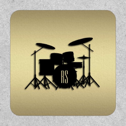 Monogram Drum Set Gold Patch