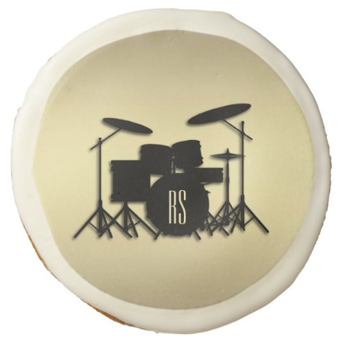 Monogram Drum Set Gold Sugar Cookie