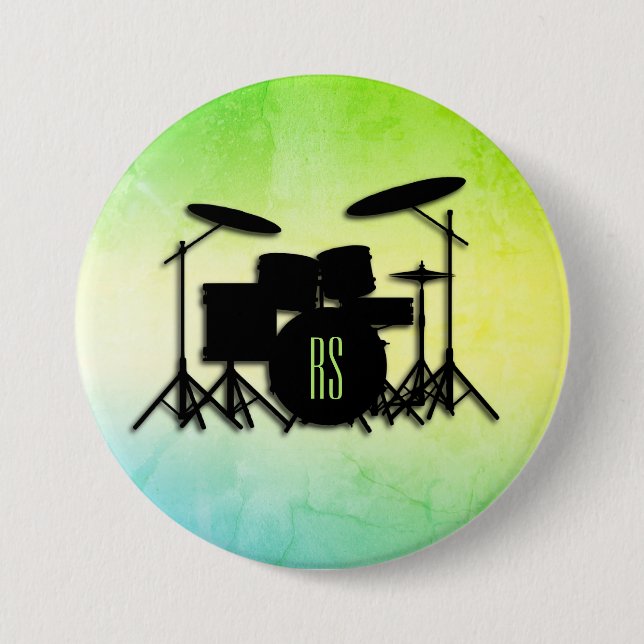 Monogram Drum Set Green Button (Front)