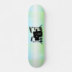 Monogram Drum Set Green Skateboard