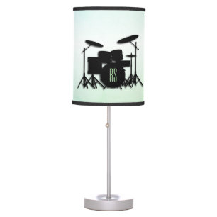 Monogram Drum Set Green Table Lamp