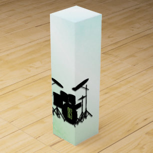 Monogram Drum Set Green Wine Box
