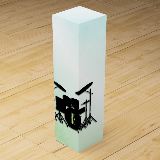 Monogram Drum Set Green Wine Box (Front)