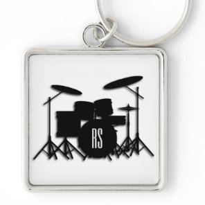 Monogram Drum Set Keychain