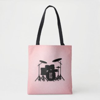 Monogram Drum Set Music Design Pink 