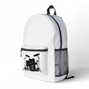 Monogram Drum Set  Printed Backpack
