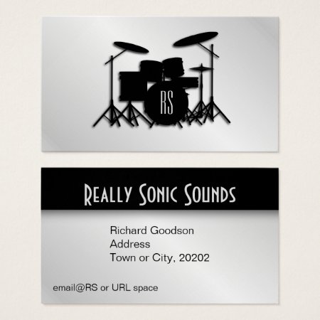 Monogram Drum Set Silver
