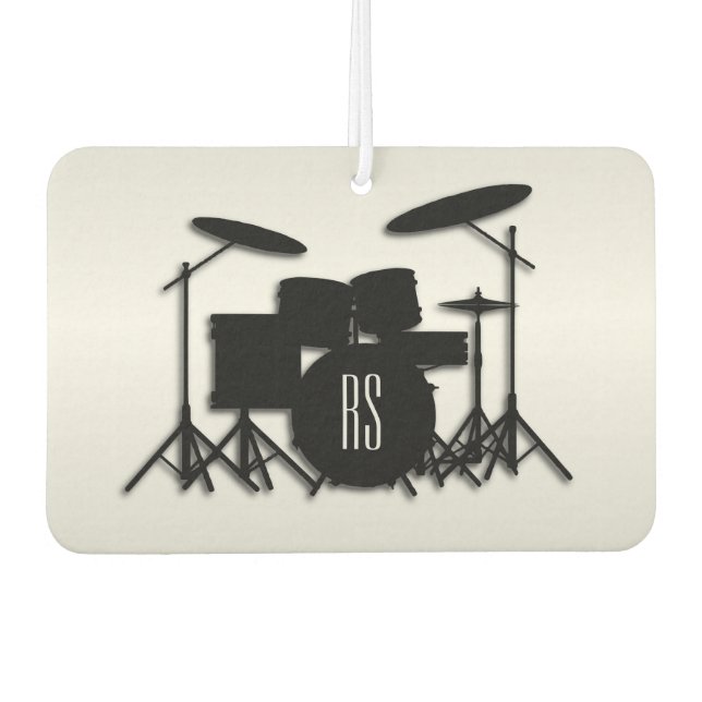 Monogram Drum Set Silver Air Freshener (Front)