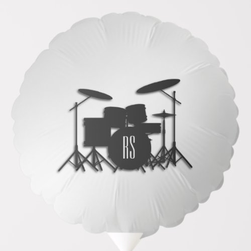 Monogram Drum Set Silver Balloon