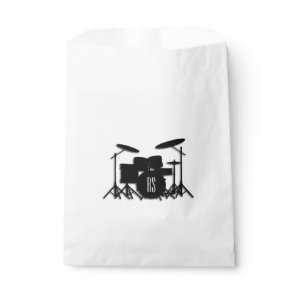Monogram Drum Set Silver Favor Bag