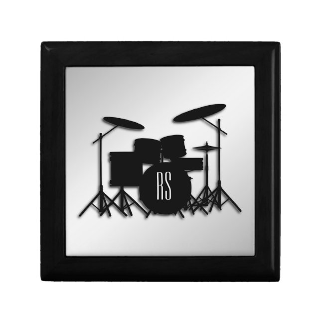 Monogram Drum Set Silver Gift Box (Front)