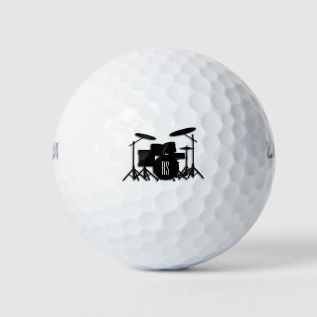Monogram Drum Set Silver Golf Balls