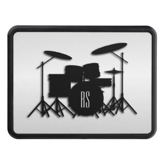 Monogram Drum Set Silver Hitch Cover