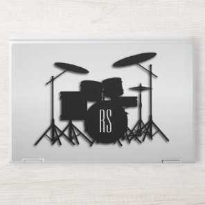 Monogram Drum Set Silver HP Laptop Skin