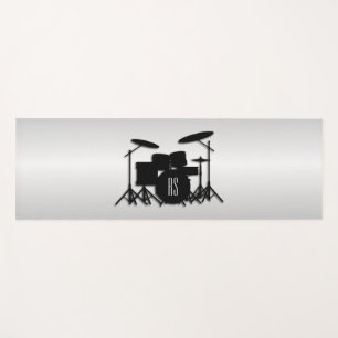 Monogram Drum Set Silver Yoga Mat