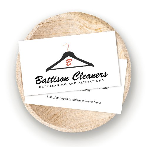 Monogram  Dry Cleaners Dry Cleaning Business Card