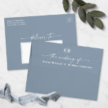 Monogram Dusty Blue A7 5x7 Wedding Invitation Envelope<br><div class="desc">Monogram Dusty Blue A7 5x7 Wedding Invitation Envelopes (other sizes to choose from). This modern wedding envelope design has a simple solid background color, and initial letters. Shown in the new colorway. With a gorgeous signature handwriting script font with tails. To see more, search for Chic Paperie's 2022 wedding collections...</div>