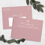 Monogram Dusty Mauve A7 5x7 Wedding Invitation Envelope<br><div class="desc">Monogram Dusty Mauve A7 5x7 Wedding Invitation Envelopes (other sizes to choose from). This modern wedding envelope design has a simple solid background color, and initial letters. Shown in the new colorway. With a gorgeous signature handwriting script font with tails. To see more, search for Chic Paperie's 2022 wedding collections...</div>
