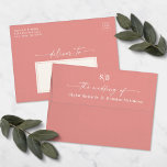 Monogram Dusty Rose Pink A7 5x7 Wedding Invitation Envelope<br><div class="desc">Monogram Dusty Rose Pink A7 5x7 Wedding Invitation Envelopes (other sizes to choose from). This modern wedding envelope design has a simple solid background color, and initial letters. Shown in the new colorway. With a gorgeous signature handwriting script font with tails. To see more, search for Chic Paperie's 2022 wedding...</div>
