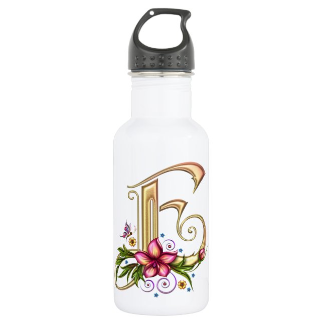 Monogram E 32 oz PBA FREE Stainless Steel Water Bottle (Front)