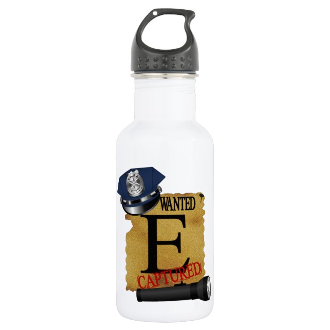 Monogram E 32 oz PBA FREE Water Bottle (Front)