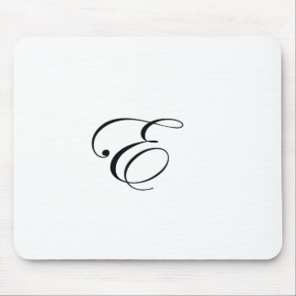 Monogram E Black Mouse Pad