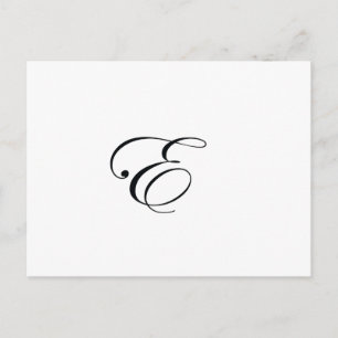 Monogram E Black Postcard